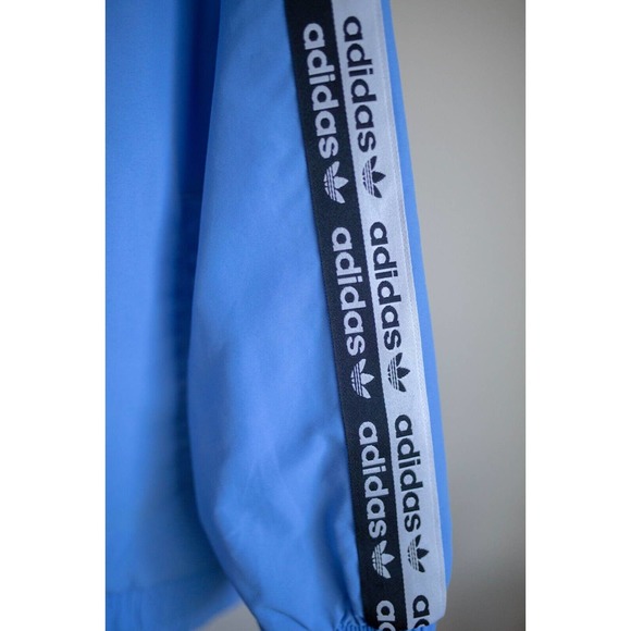 Adidas R.Y.V Taped Sleeves Track Jacket Blue SZ Large Youth - Picture 5 of 10